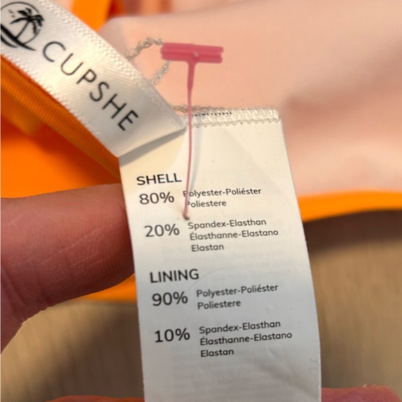 Cupshe High-Waist Bikini Bottoms in Bright Orange size large NWT new - Picture 6 of 8